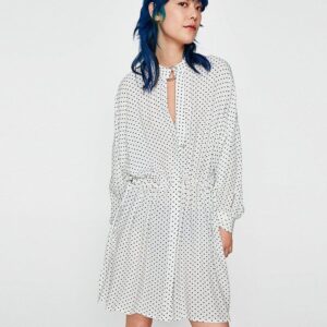 Polka dot shirt dress - Image 1