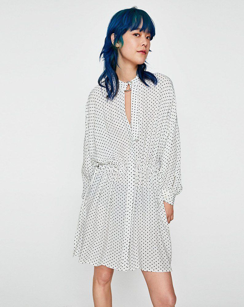 Polka dot shirt dress - Image 1
