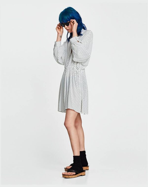 Polka dot shirt dress - Image 2